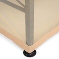 Pavilion cu leagan de 3 locuri si functie pat, Damaris, 232 x 149 x 233 cm, negru/bej