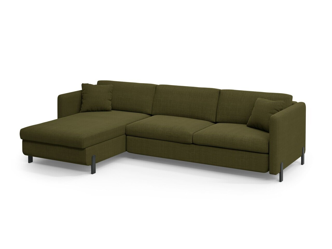 Coltar extensibil stanga 5 locuri, Gloria, Micadoni Home, 286x170x88 cm, tesatura structurata, verde — imaginea 5