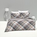 Lenjerie de pat pentru o persoana Plaid, Majoli Home Collection, 3 piese, 160x240 cm, 100% bumbac ranforce, multicolor