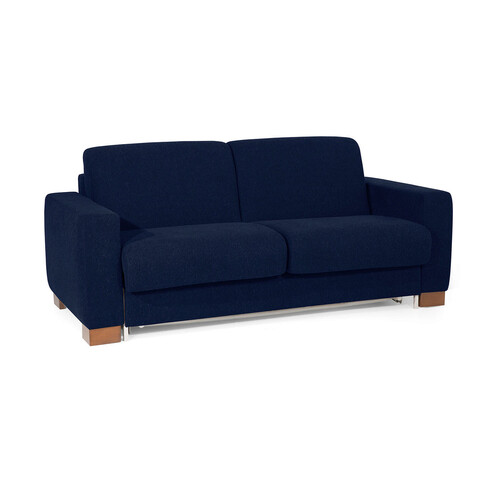 Canapea extensibila cu 3 locuri, ndesign, 291nds1314, lemn, albastru navy