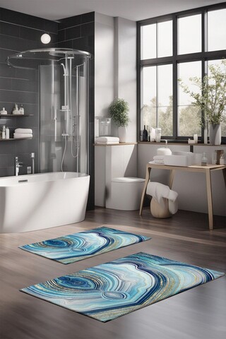 Set covorase de baie, Cartwright, CT-5026, Poliester, Multicolor
