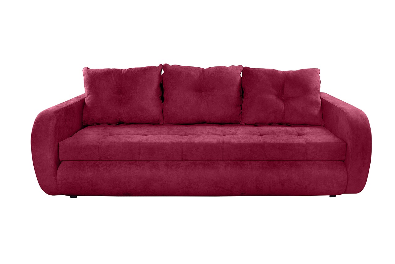 Canapea extensibila Siena, 230x97x78 cm, cu lada de depozitare, Rosu - 1 | YEO