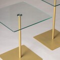 Set masuta de cafea, Neostill, Elegante 2, Auriu / Transparent