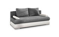 Canapea extensibila 3 locuri ELTAP, Milo, 213x95x90 cm, lemn/poliester, gri inchis/alb