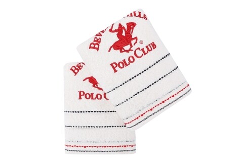 Set 2 prosoape de maini 403, beverly hills polo club, 50x90 cm, bumbac, alb