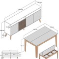 Set mobilier living, Hommy Craft, Milan 521, Nuc / Antracit