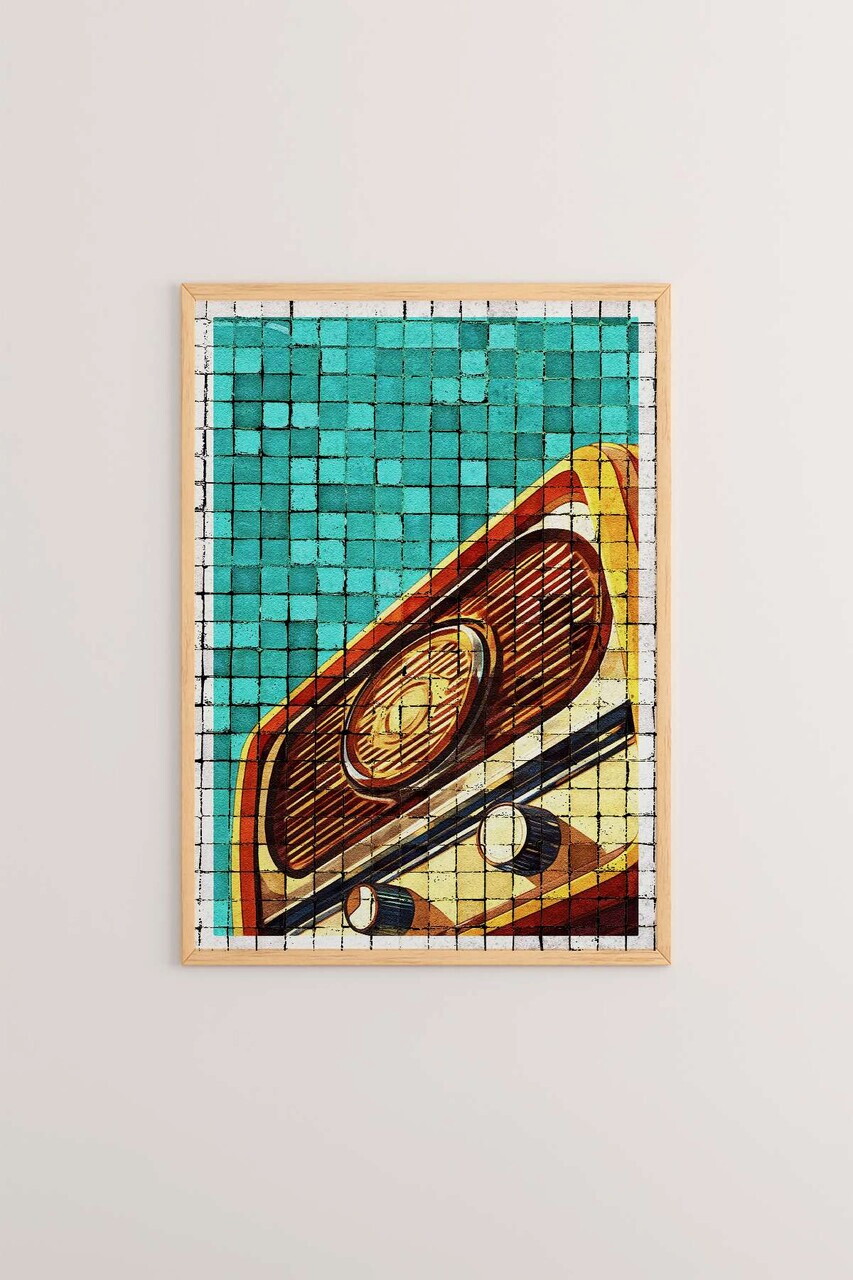 Tablou decorativ, Popmosaıc9, Lemn masiv, MDF, Multicolor - view 2