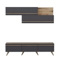 Comoda TV, Inarch, Amsterdam, 180x42x35 cm, PAL, Antracit / Nuc