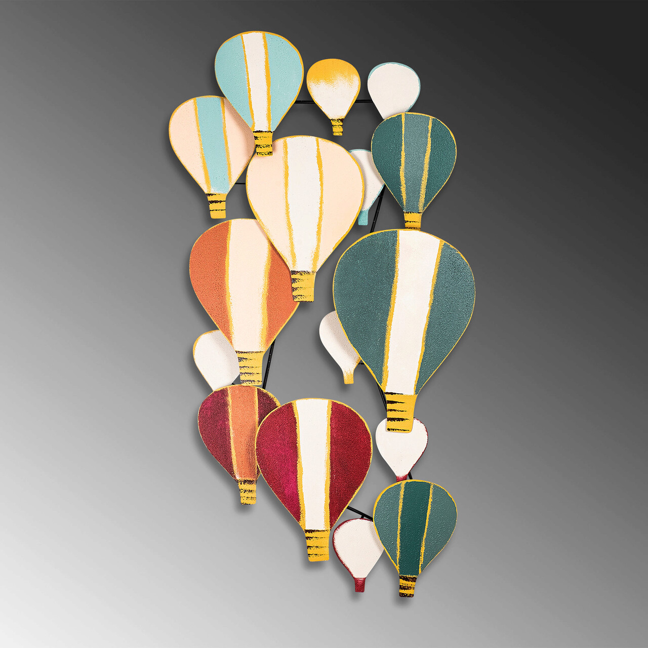 Decoratiune de perete, Kapadokya, 105 x 53 cm, Multicolor - imagine 5