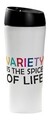 Cana termos Variaty Happy, Ambition, 400 ml, inox, alb