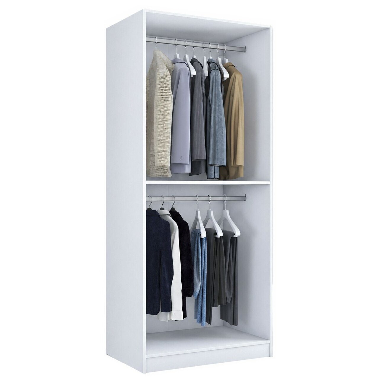 Dulap pentru haine, Hanah Home, BA230, 90x210x57.5 cm, PAL melaminat, Alb - view 10