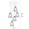 Lustra, Opviq, 892OPV1692, Metal, Negru