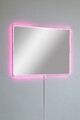 Oglinda cu Iluminare Led, Mirrorland, Rectangular, Oglindă indestructibilă cu obturator, Roz