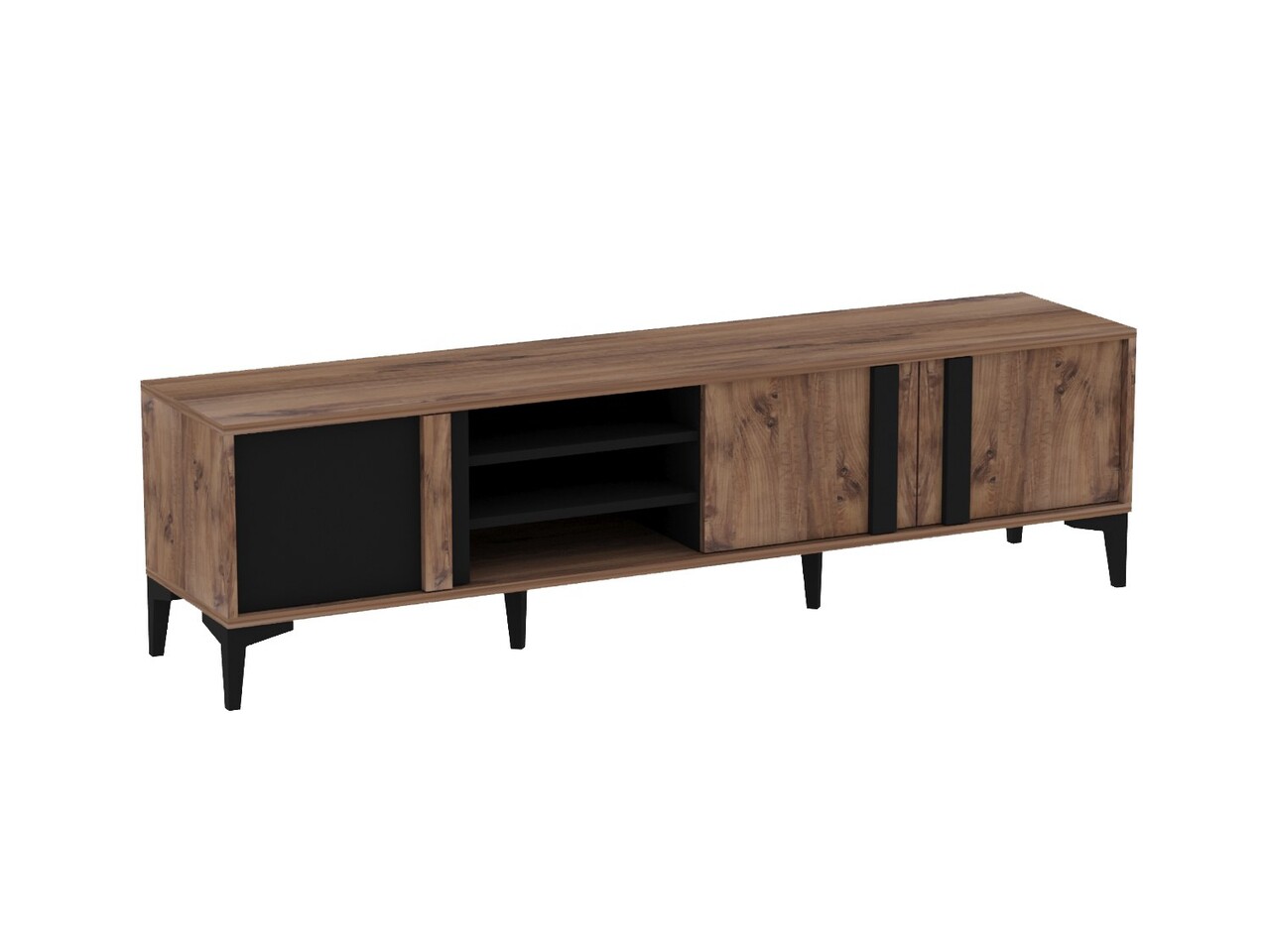 Comoda TV, Puqa Design, Mengü, 180x50x40 cm, PAL, Atlantic / Antracit - 2 | YEO