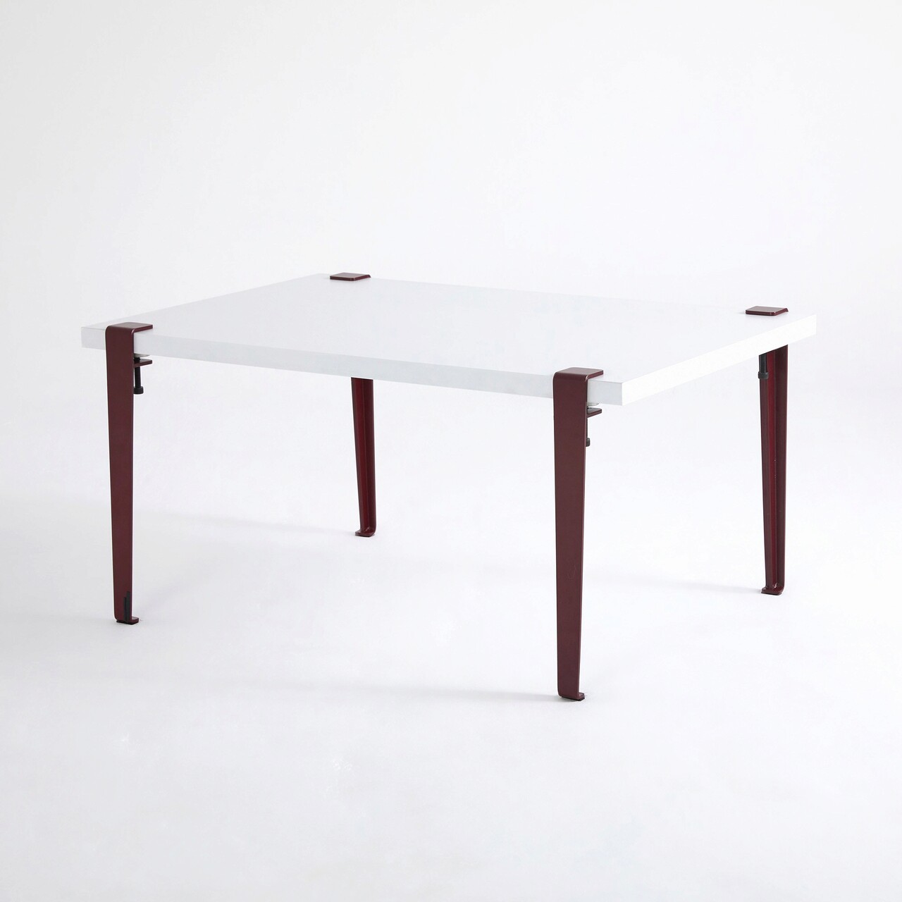 Masuta de cafea, Logg, Neda, 90x45x60 cm, Alb / Burgundia - 2 | YEO