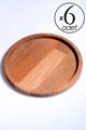 Set 6 platouri pentru servire SNM-200 6, Kosova, 20x20x1.8 cm, lemn, maro