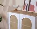 Bufet, Wolina, Bohem, 90x105x41 cm, MDF , Alb / Stejar