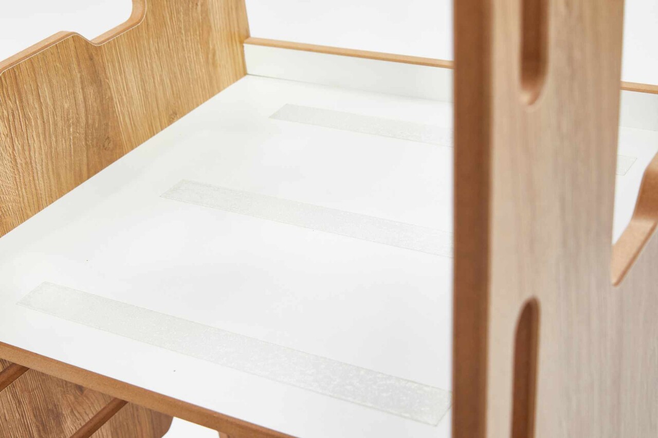 Turn de invatare, Hanah Home, Learning Tower, 40x90x50 cm, Natural/Alb - view 7
