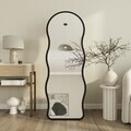 Oglinda Cheval, Hanah Home, Asial, 50x160x2.2 cm, Negru