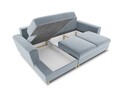 Coltar extensibil stanga 4 locuri, Moghan, Micadoni Home, GL, 241x145x88 cm, catifea, albastru deschis