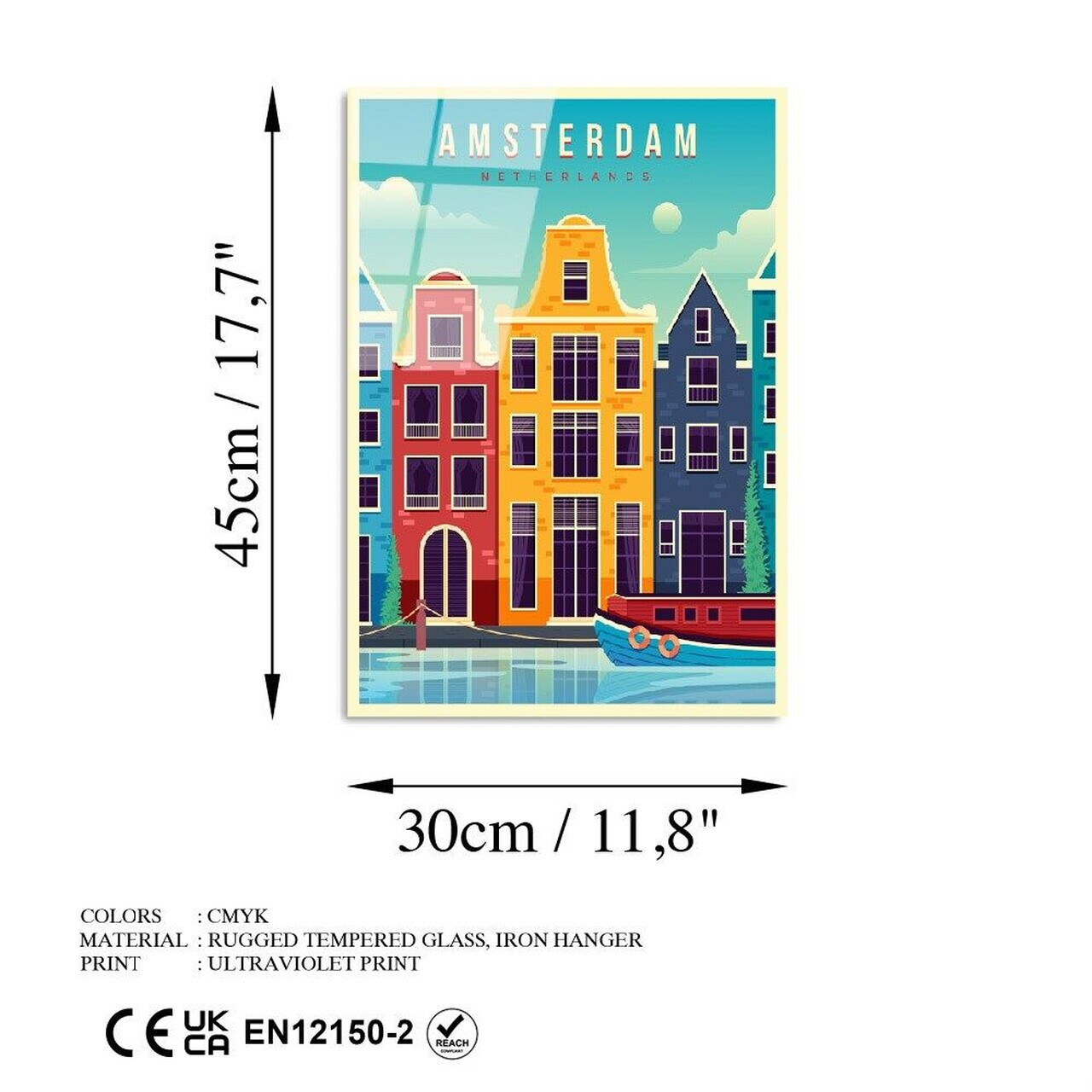 Tablou decorativ, UV-1028, 30 x 45 cm, Multicolor — imaginea 7