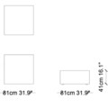 Taburet Castella, Ndesign, 81x81x41 cm, lemn, antracit