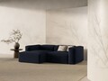Coltar stanga 2 locuri, Bergamo, Cosmopolitan Design, 244x152x70 cm, tesatura structurata, albastru navy