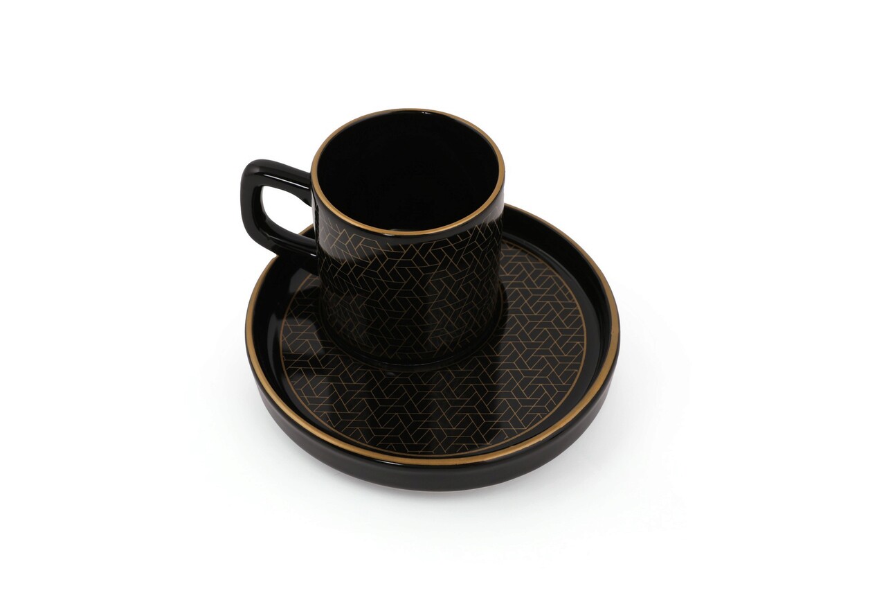 Set cesti de cafea, Keramika, 275KRM1544, Ceramica, Negru