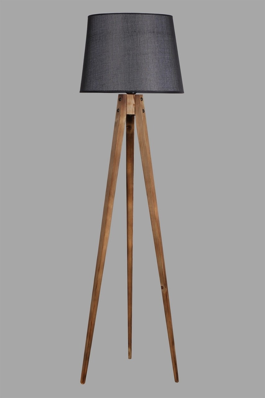 Lampadar, Luin, 8285-5, E27, 60 W, Lemn/textil