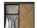Dulap pentru haine ELTAP, Marrphy II, 120x60x220 cm, MDF/ABS, negru/maro