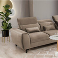 Coltar extensibil dreapta 4 locuri ELTAP, Foble, 267x196x100 cm, lemn/poliester, maro deschis
