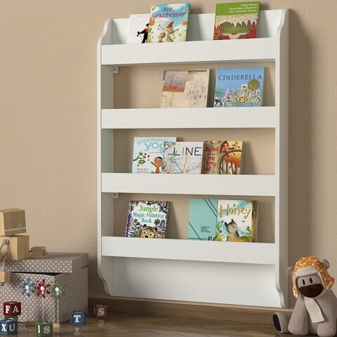 Biblioteca drama montessori, tera home, 80x12x120 cm, alb