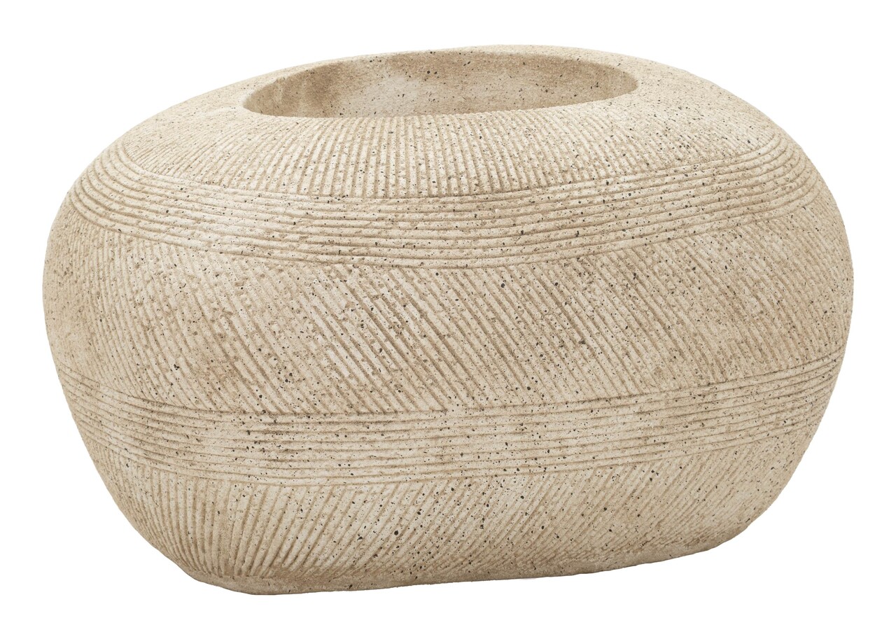 Ghiveci, Mauro Ferretti, Stone, 78.5x56x33.5 cm, polirasina, gri - imagine 5