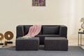 Canapea extensibilă cu 2 locuri, Balcab Home, 825BLC5402, Material: 100% ȘENILĂ, Antracit