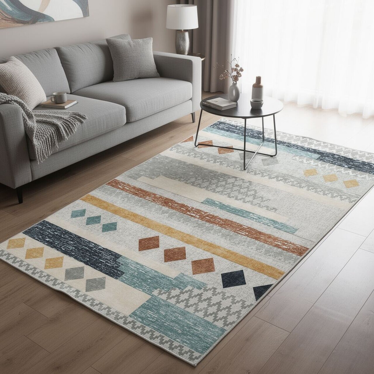 Covor Infkece15 80x150 cm Poliester Multicolor