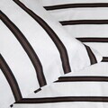 Lenjerie de pat pentru o persoana Aris, Homla, 140x200 cm, 2 piese, bumbac satinat, alb/maro