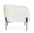 Fotoliu Claudine, Bizzotto, 78 x 74 x 73 cm, otel/poliester Boucle, alb