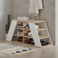 Pantofar, Decortie, Pyramid Shoe Bench, PAL, Stejar / Alb