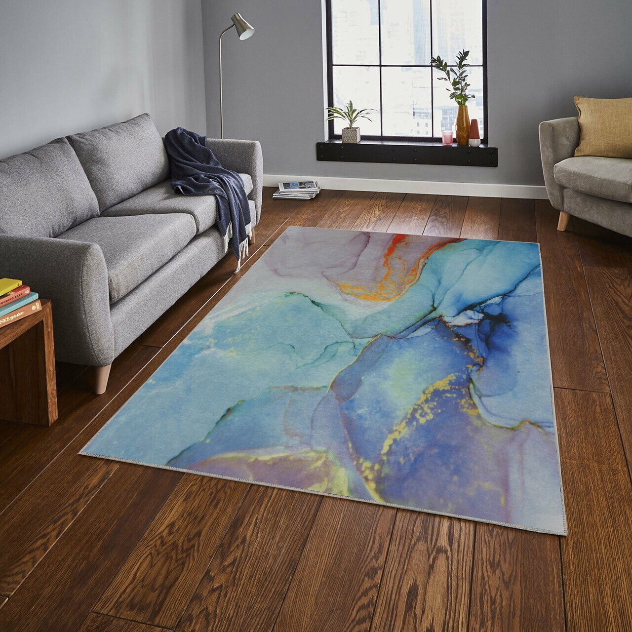Covor, Declan, 100x150 cm, Poliester, Multicolor