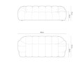 Canapea 4 locuri, Diana-192, Micadoni Home, 294x114x72 cm, catifea structurata, bej inchis