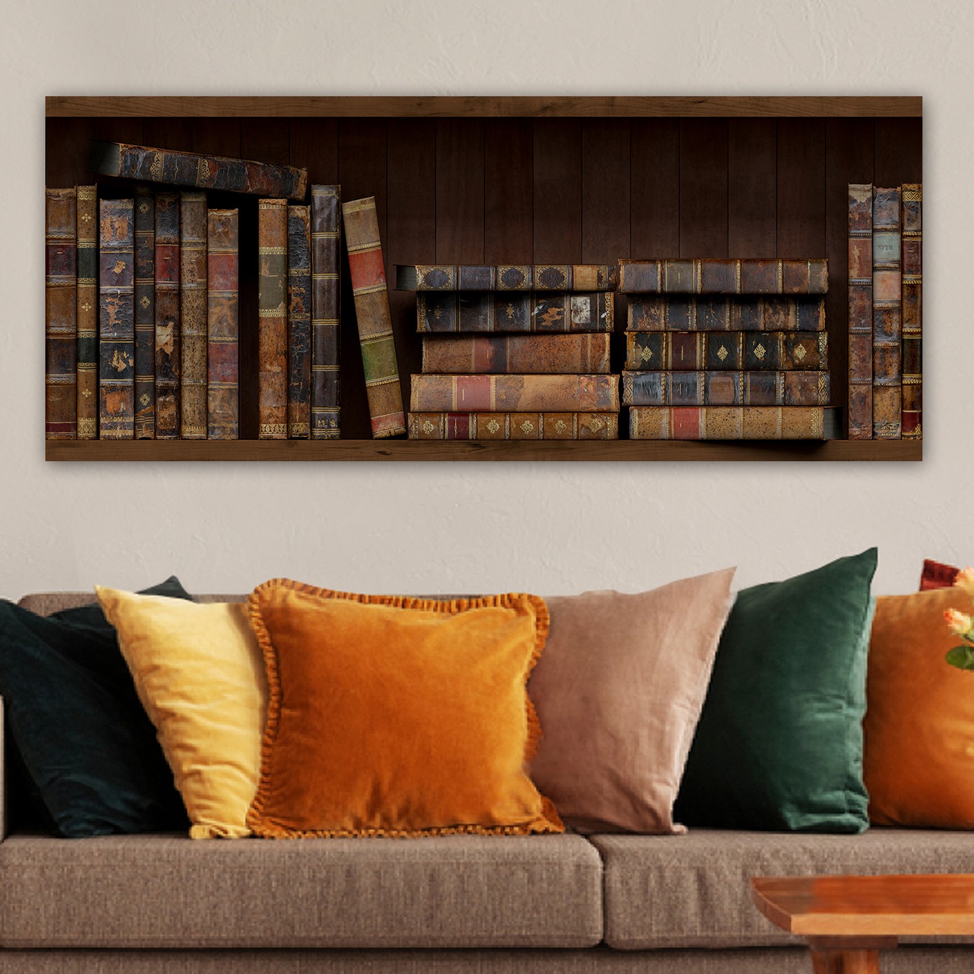 Tablou decorativ, YTY220801_50120, Canvas, Rama din lemn (grosime 3 cm), Multicolor
