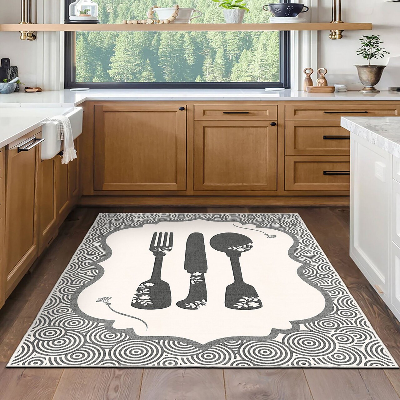 Covor Wookece1688 80x300 cm Poliester Gri