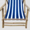 Sezlong Mare, Homla, 60x115x83 cm, bambus/poliester, natur/albastru