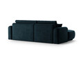 Coltar extensibil stanga 5 locuri, modular, cu lada depozitare, Ella, Micadoni Home, 271x174x94 cm, catifea, petrol inchis