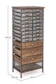 Comoda Officina, Bizzotto, 53 x 33.5 x 129.5 cm, otel/lemn de pin
