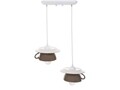 Lustra Afternoon tea, Deco Republic, E27, 2x60W, ceramica, maro
