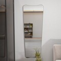Oglinda Cheval, Siam, Vitros, 55x150x2.2 cm, MDF , Transparent/Negru