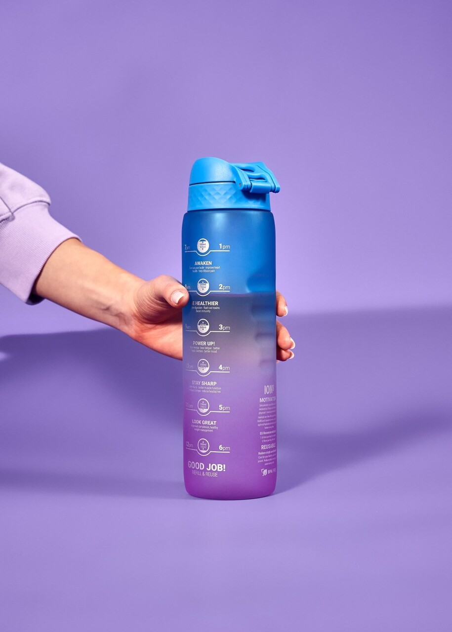 Sticla apa Times To Drink, recyclon, 1L, Blue&amp;Pink - Ion8 - view 6