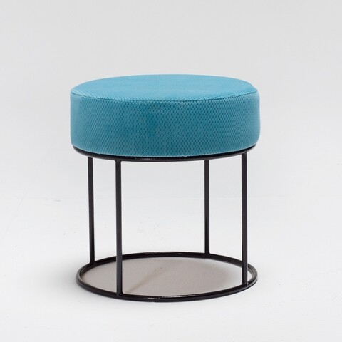 Taburet Moon Steel, Balcab Home, 40×40 cm, albastru Balcab Home