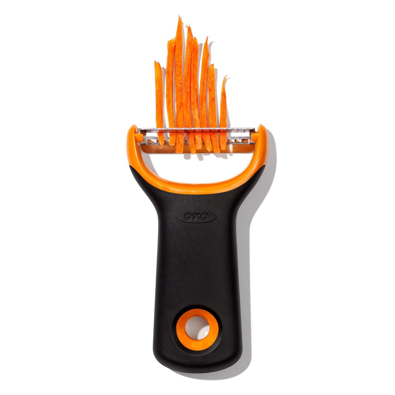 Decojitor Julienne, inox, Portocaliu, "Good Grips" - OXO - imagine 4